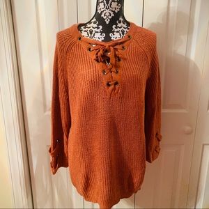 4/$30 Miracle Rust Colored Sweater Size M/L